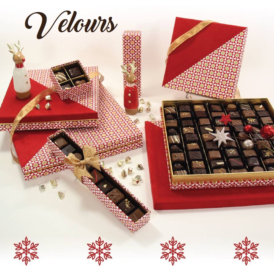 Collection Velours - Boites de chocolats pour cadeaux d'affaire entreprise - Cadeau et Chocolat.com